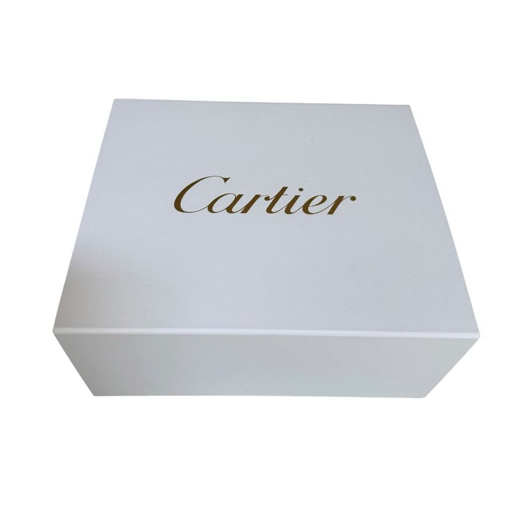 Authentic Cartier Empty Magnetic Gift Box White Gold Logo Presentation 9x8x4